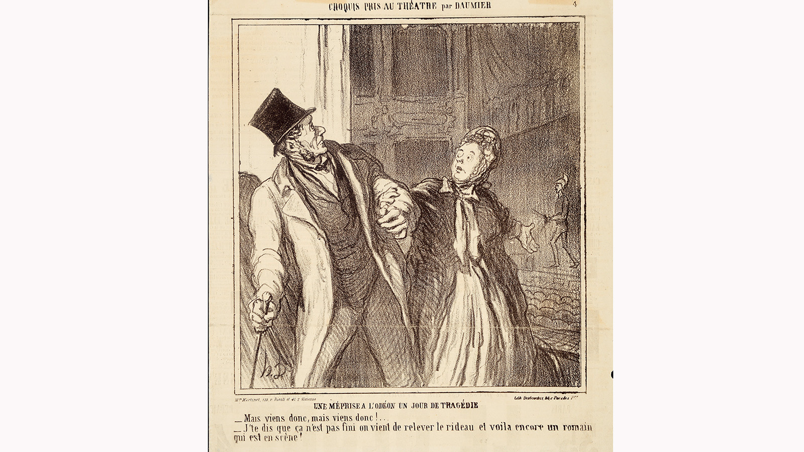 Le Rendez-vous du Mudaac : quand Daumier "croque" une scène de théâtre...